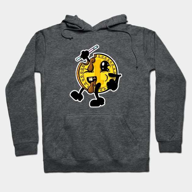 Benny Bad Chocolate Penny Coin Retro Cartoon Hoodie by Squeeb Creative